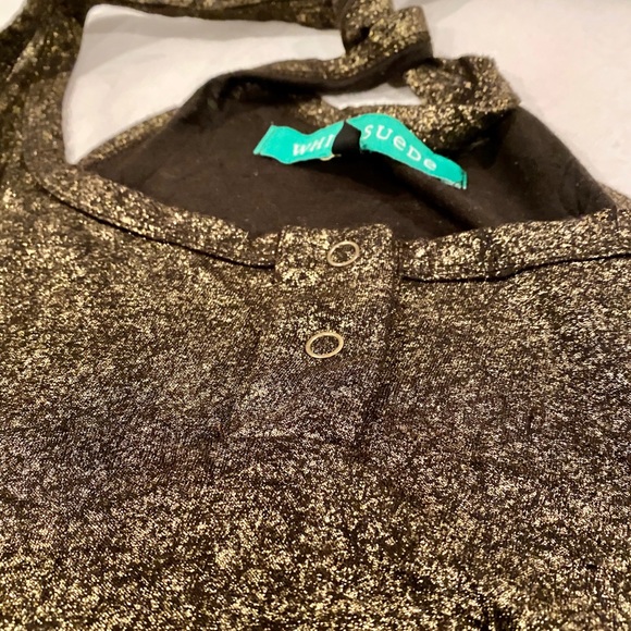 Gold tank top, twist racer back size med - Picture 2 of 6